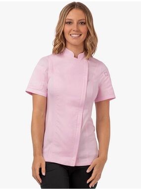 Chef Works Springfield Pink chef Coat,breathable fabric-Size Medium NWT